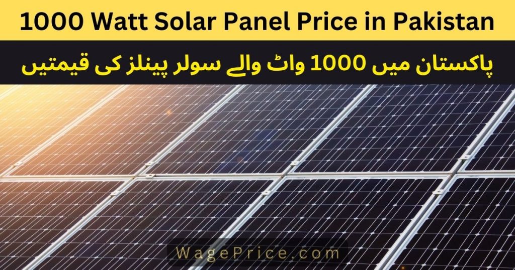 1000 Watt Solar Panel Price In Pakistan 2023