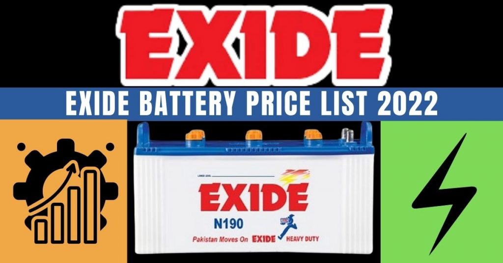 Exide Battery Price List 2024 in Pakistan