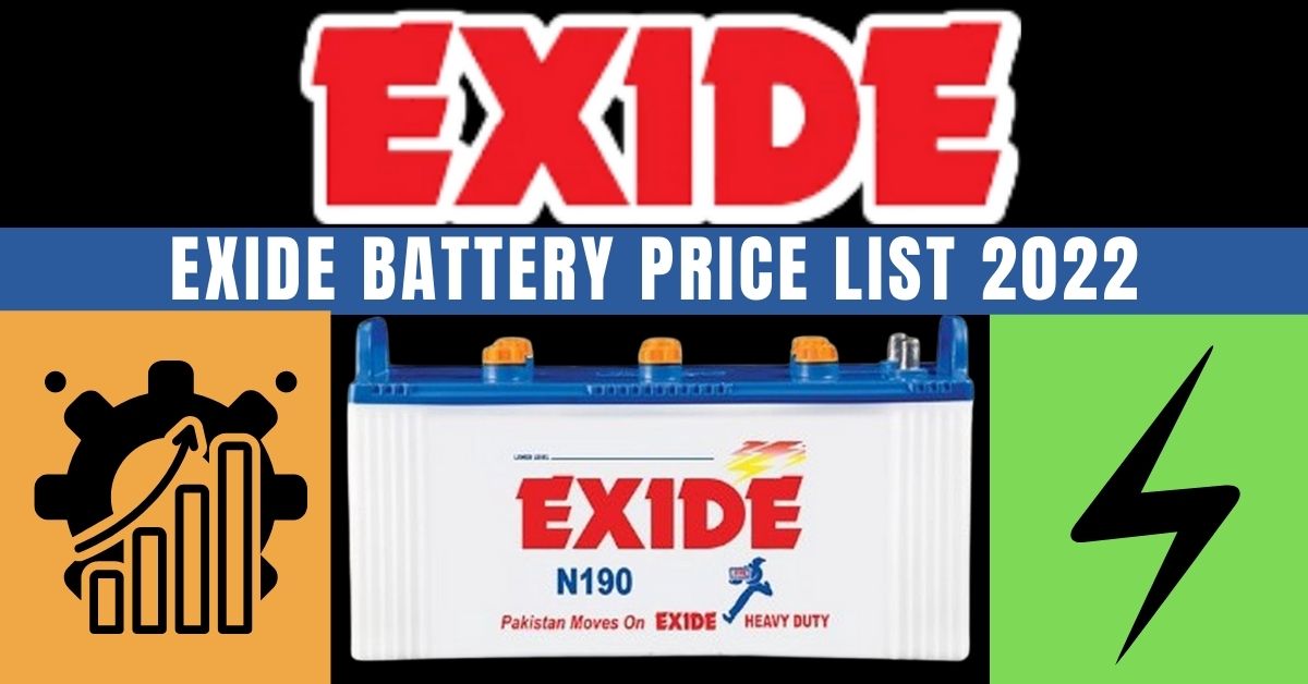 Exide Battery Price List 2022 in Pakistan