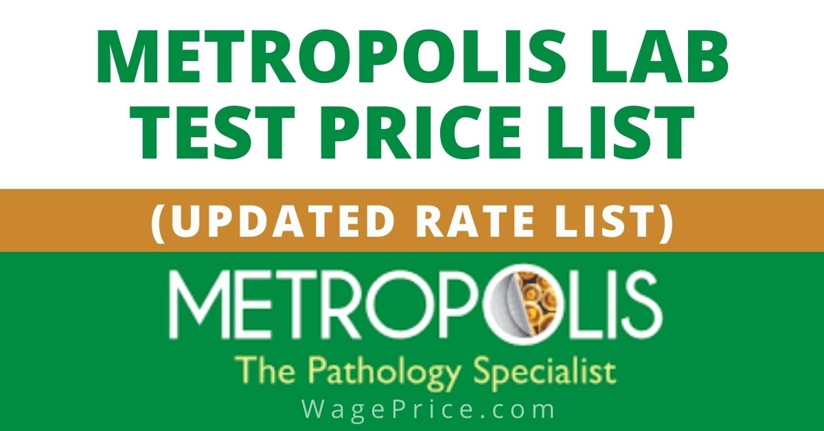 Metropolis Lab Test Price List 2022