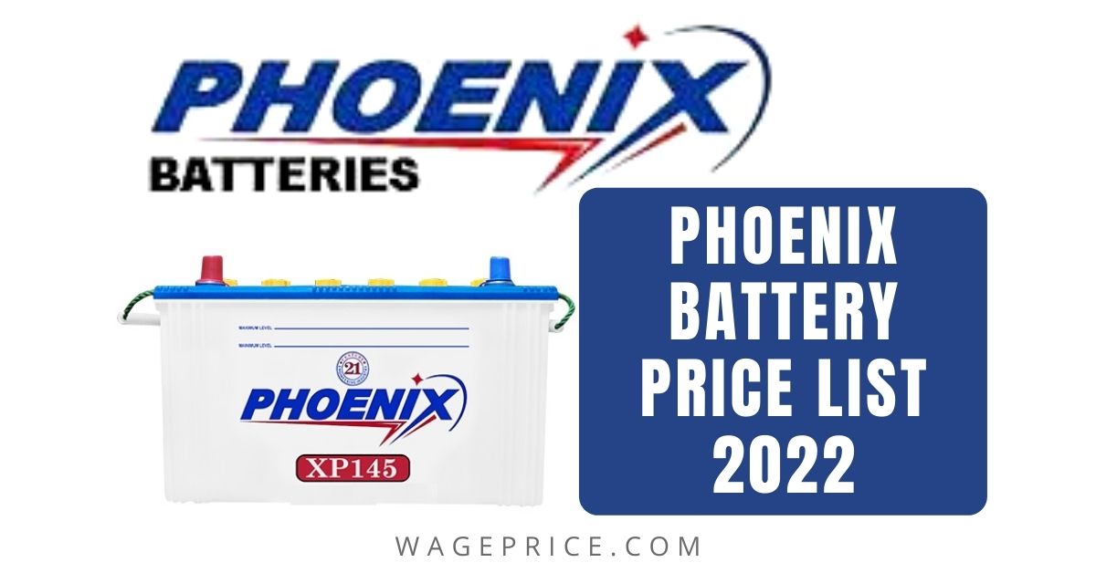Phoenix Battery Price List 2022 in Pakistan