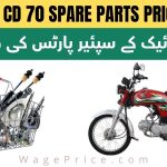 Honda CD 70 Spare Parts Price List in Pakistan 2022