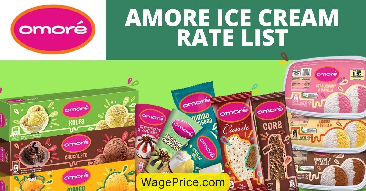 Omore Ice Cream Rate List in Pakistan 2022