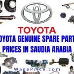 Toyota Spare Parts Price List Saudi Arabia 2022