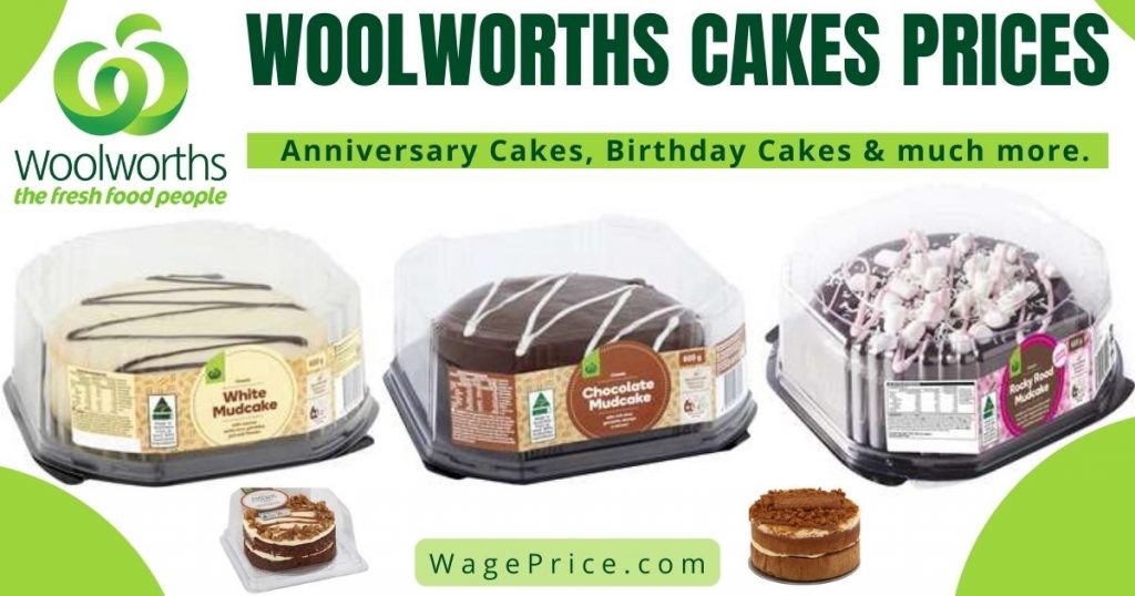 Woolworths Cakes Price List 2023