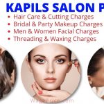 Kapils Salon Price List 2022