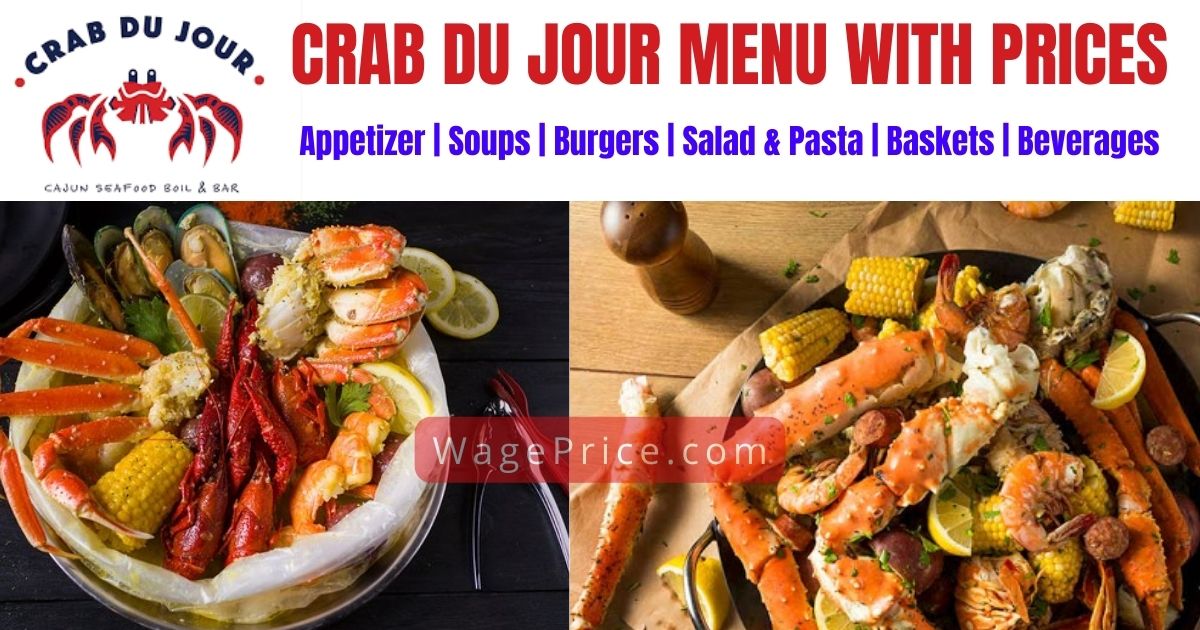 Crab Du Jour Menu With Prices 2022
