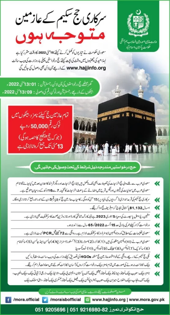 Hajj Price in Pakistan Government and Private Packages Hajj Policy Subsidy Sponsorship Program Last Date of Apply