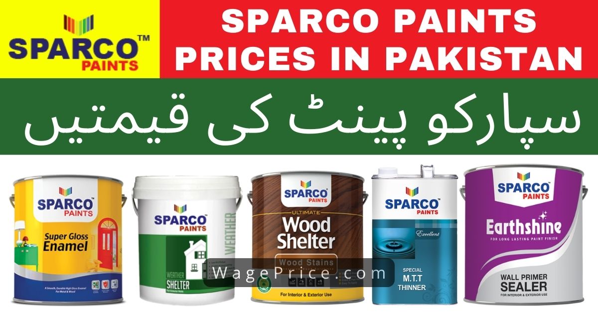 Sparco Paints Price List 2022 in Pakistan