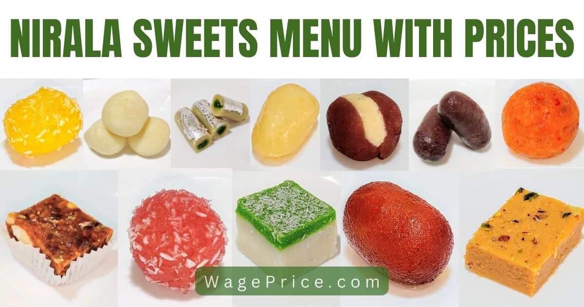 Nirala Sweets Menu Price List 2023
