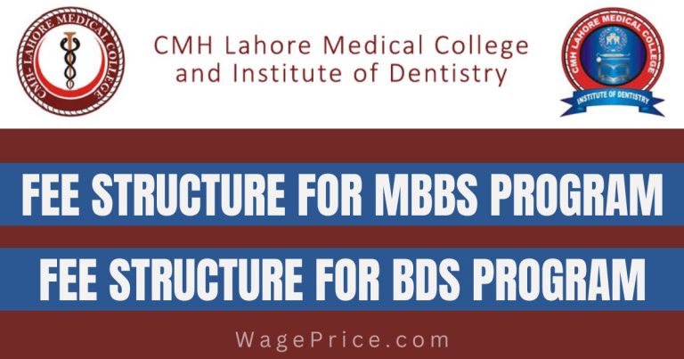 CMH Lahore Medical College Fee Structure 2023 For MBBS BDS