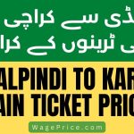 Rawalpindi to Karachi Train Ticket Price 2023