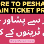 Lahore to Peshawar Train Ticket Price 2023