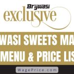 Brijwasi Sweets Mathura Price List 2023 [COMPLETE MENU]