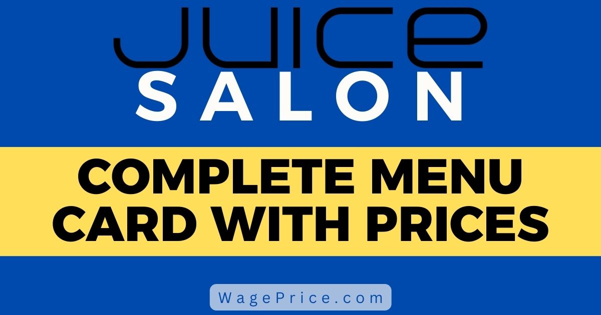 Juice Salon Price List 2023 [New Menu Rate Card]