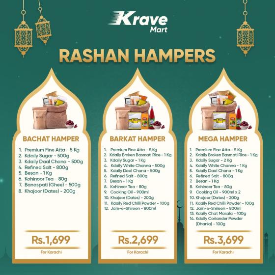 Krave Mart Ramazan Rashan Packages in Karachi 2023