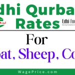 Edhi Qurbani Rates 2023 for Goat, Sheep & Cow in Pakistan, Edhi Foundation Qurbani Price in Pakistan 2023, Goat / Sheep Qurbani Rates, Shares in Cow Rates (One Part), Full Cow Qurbani Rates