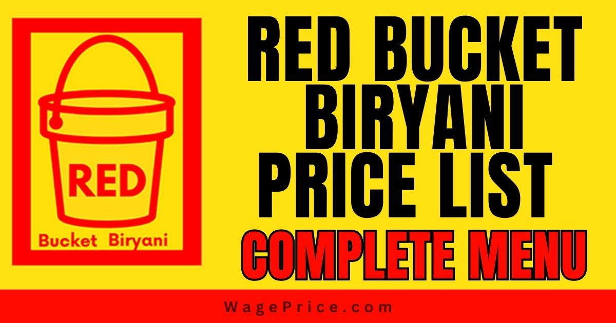Red Bucket Biryani Price List 2023 in India