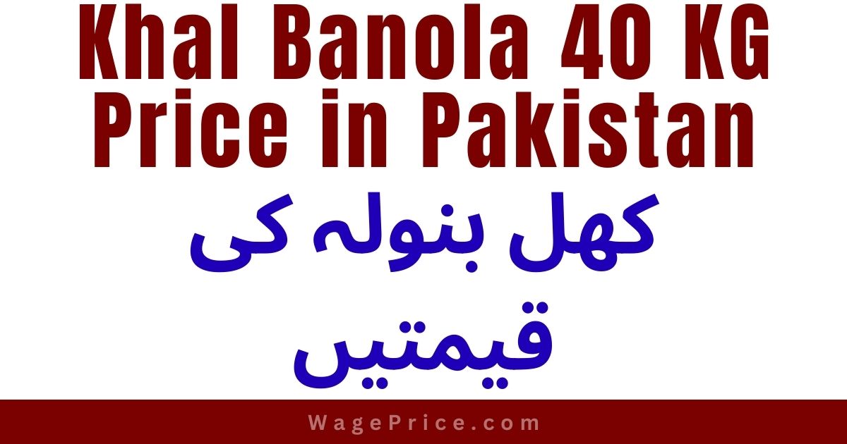 Khal Banola 40 KG Price in Pakistan Today 2023, Khal Banola Rate in Pakistan Today 2023, prices of 40 kg Khal bori