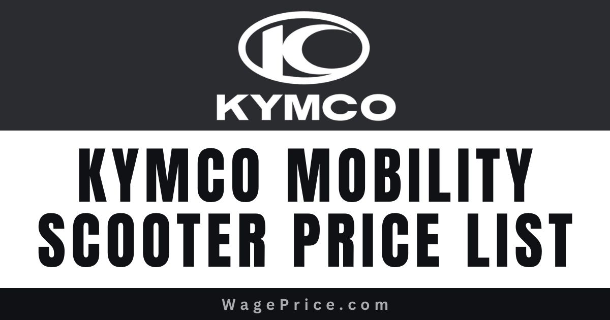 Kymco Mobility Scooter Price List 2023 UK