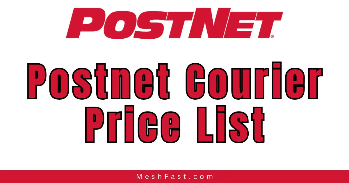 Postnet Courier Price List 2024