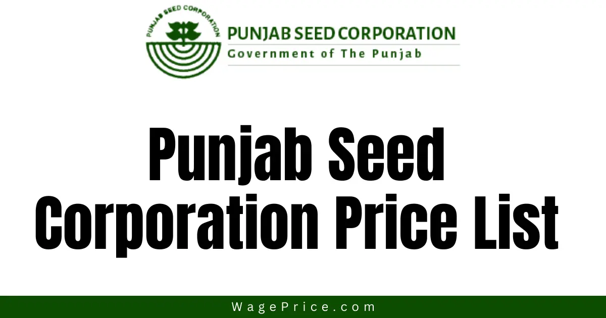 Punjab Seed Corporation Price List 2024