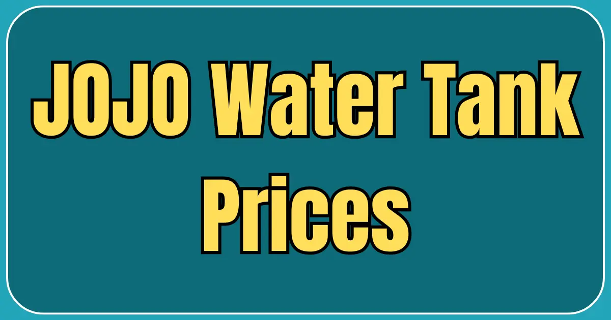 JOJO Water Tank Prices